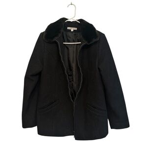 Vintage Jason Kole Will Jacket With Fake Fur Collar Size M with a zip closer